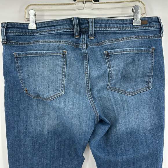 Kut From Kloth Catherine Boyfriend Distressed Cuffed Denim Jeans-Size 14 - Picture 5 of 7